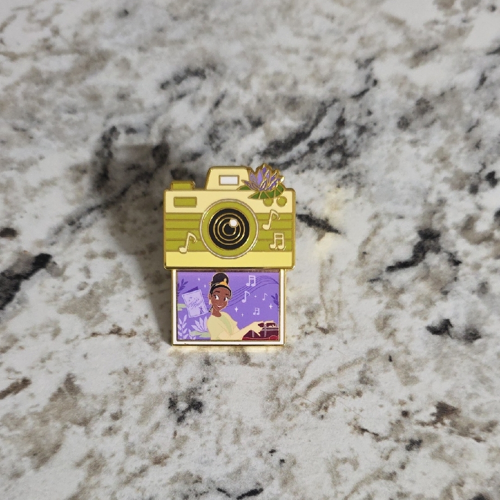 Princess And The Frog Camera Enamel Pin